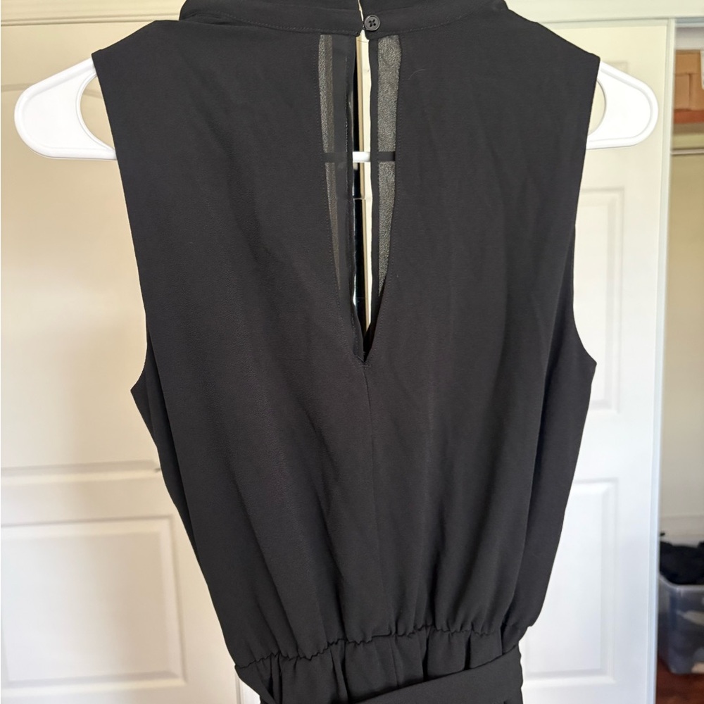 Banana Republic Sleeveless Black Wide-Leg Jumpsuit with Tie Waist - Picture 8 of 8